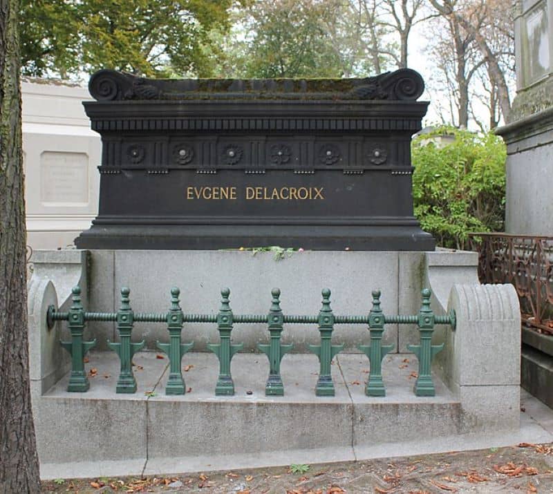 Eugene Delacroix grave at Père Lachaise Cemetery