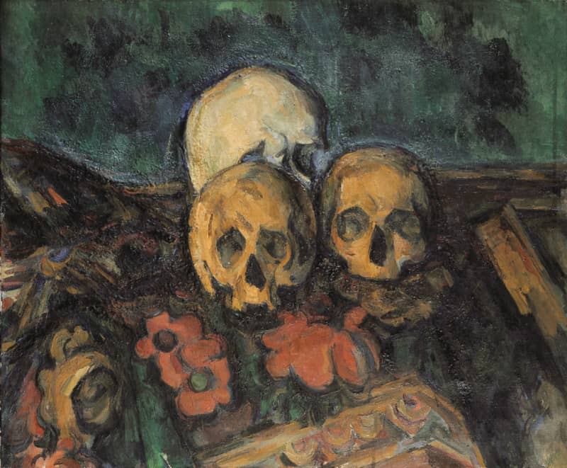 Three Skulls on an Oriental Carpet