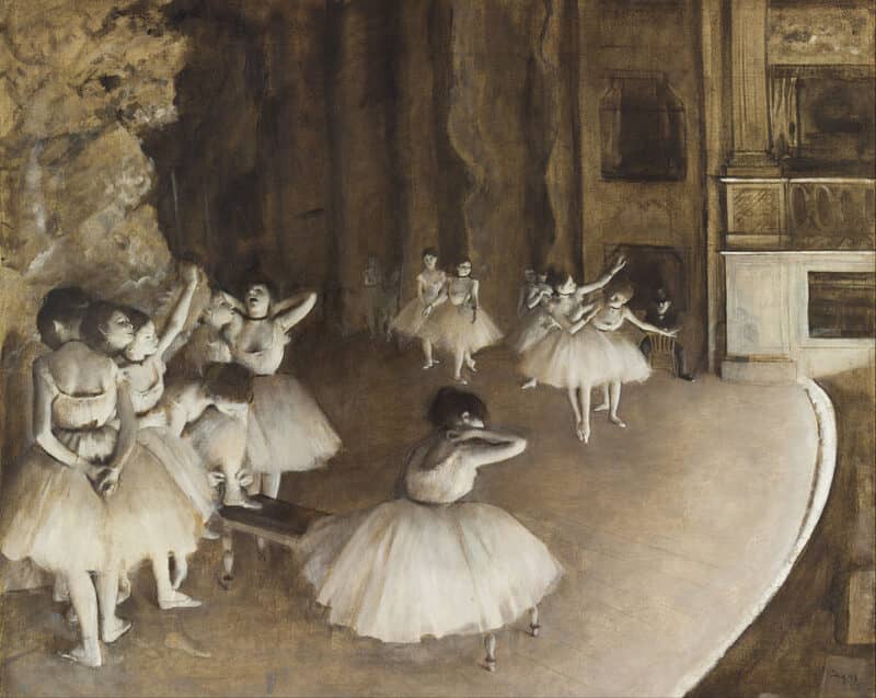 Ballet Rehearsal on Stage (1874)