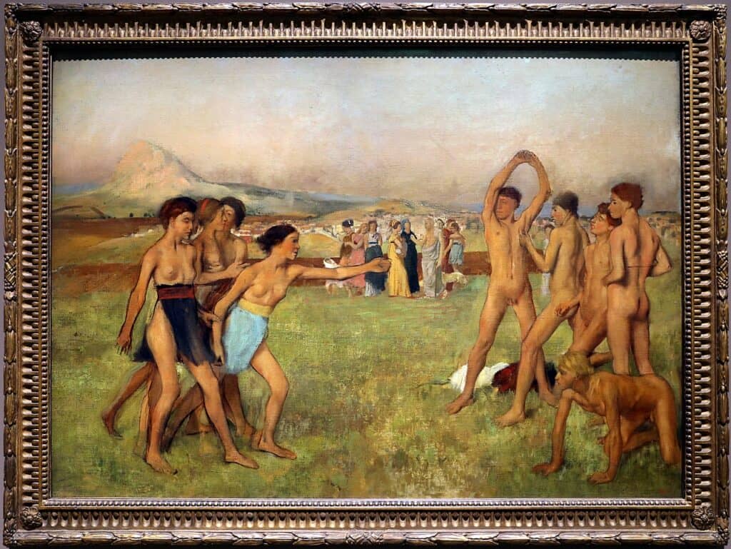 Young Spartans Exercising (1860)