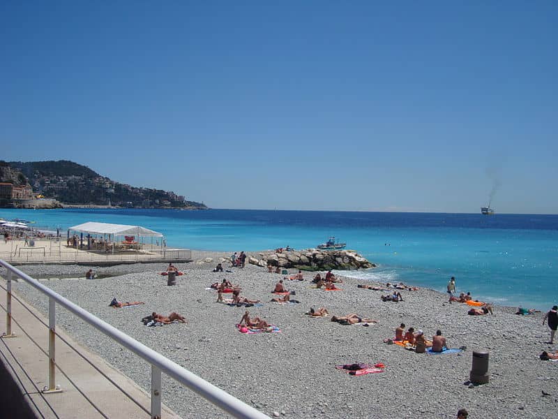 BEACH IN NICE FRANCE