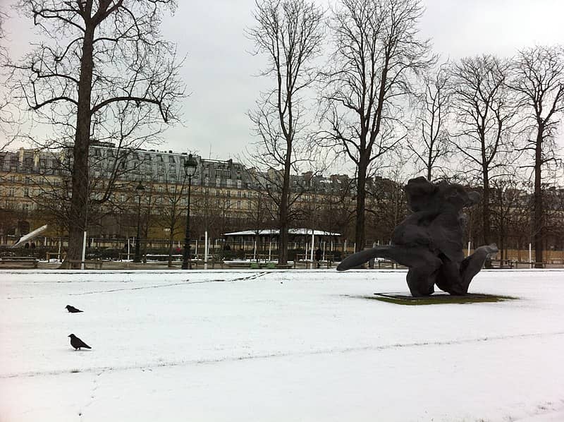 Jardin des Tuileries in winter, Paris, France