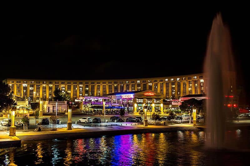 Montpellier at night