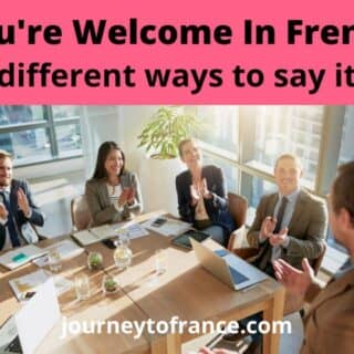 You're Welcome In French