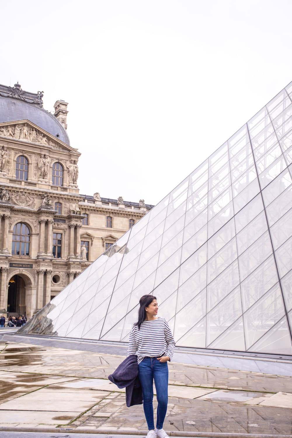 Christine Rogador in the Louvre