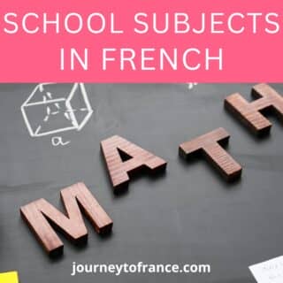 SCHOOL SUBJECTS IN FRENCH