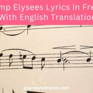 Champ Elysees Lyrics In French (With English Translation)